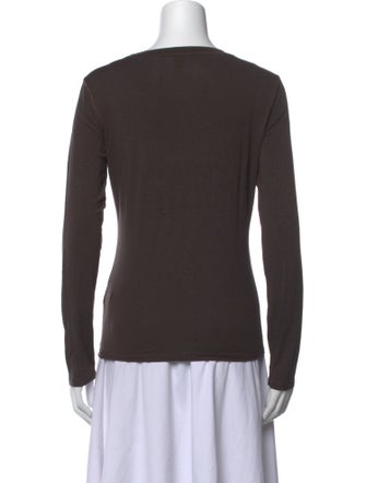 Weekend Max Mara Scoop Neck Long Sleeve Top