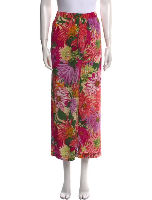 Weekend Max Mara Floral Print Wide Leg Pants
