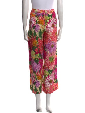 Weekend Max Mara Floral Print Wide Leg Pants