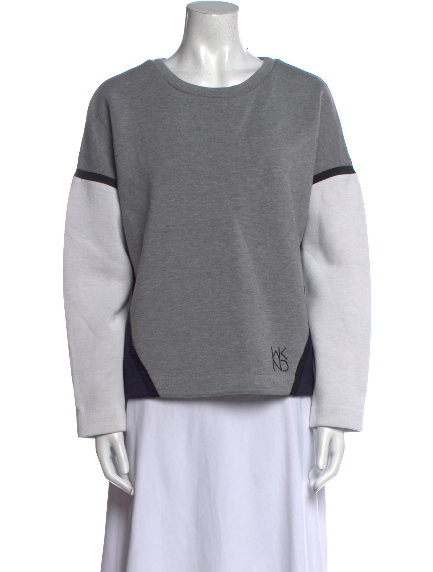 Weekend Max Mara Colorblock Pattern Crew Neck Sweatshirt