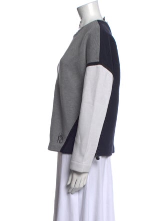 Weekend Max Mara Colorblock Pattern Crew Neck Sweatshirt