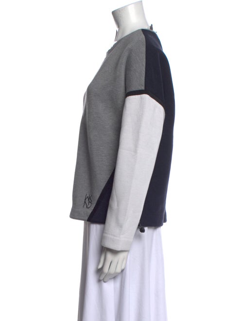 Weekend Max Mara Colorblock Pattern Crew Neck Sweatshirt