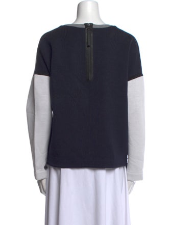 Weekend Max Mara Colorblock Pattern Crew Neck Sweatshirt
