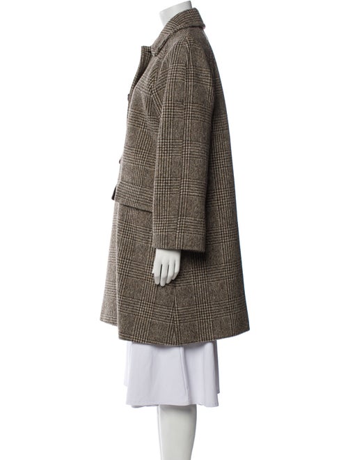 Weekend Max Mara Virgin Wool Plaid Print Coat