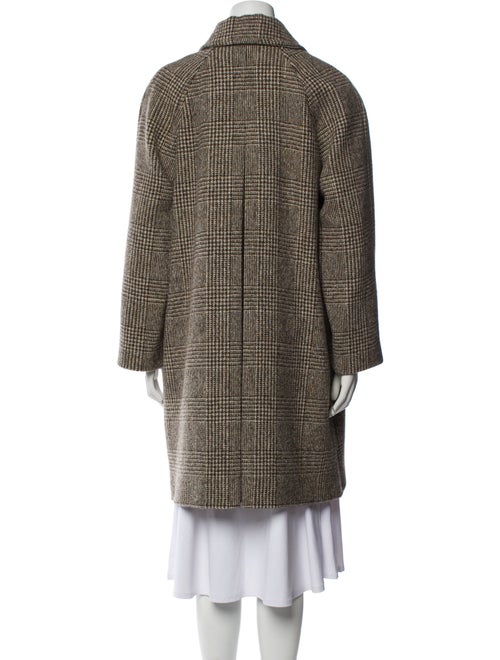 Weekend Max Mara Virgin Wool Plaid Print Coat
