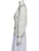 Weekend Max Mara Mock Neck Long Sleeve Button-Up Top