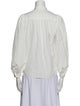Weekend Max Mara Mock Neck Long Sleeve Button-Up Top