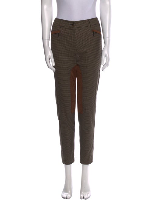 Weekend Max Mara Plaid Print Skinny Leg Pants