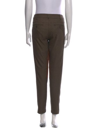 Weekend Max Mara Plaid Print Skinny Leg Pants