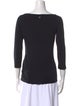 Weekend Max Mara Scoop Neck Three-Quarter Sleeve T-Shirt