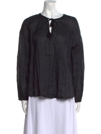 Weekend Max Mara Tie Neck Long Sleeve Blouse