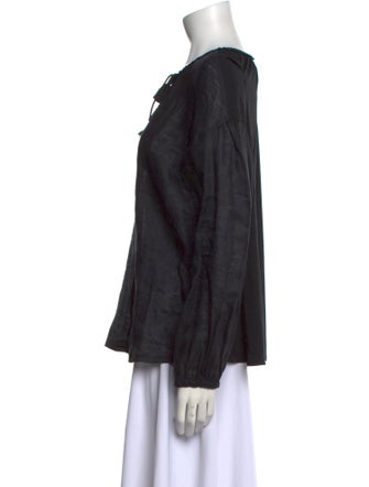 Weekend Max Mara Tie Neck Long Sleeve Blouse