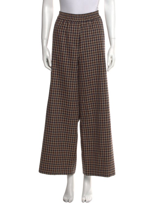 Weekend Max Mara Houndstooth Print Wide Leg Pants