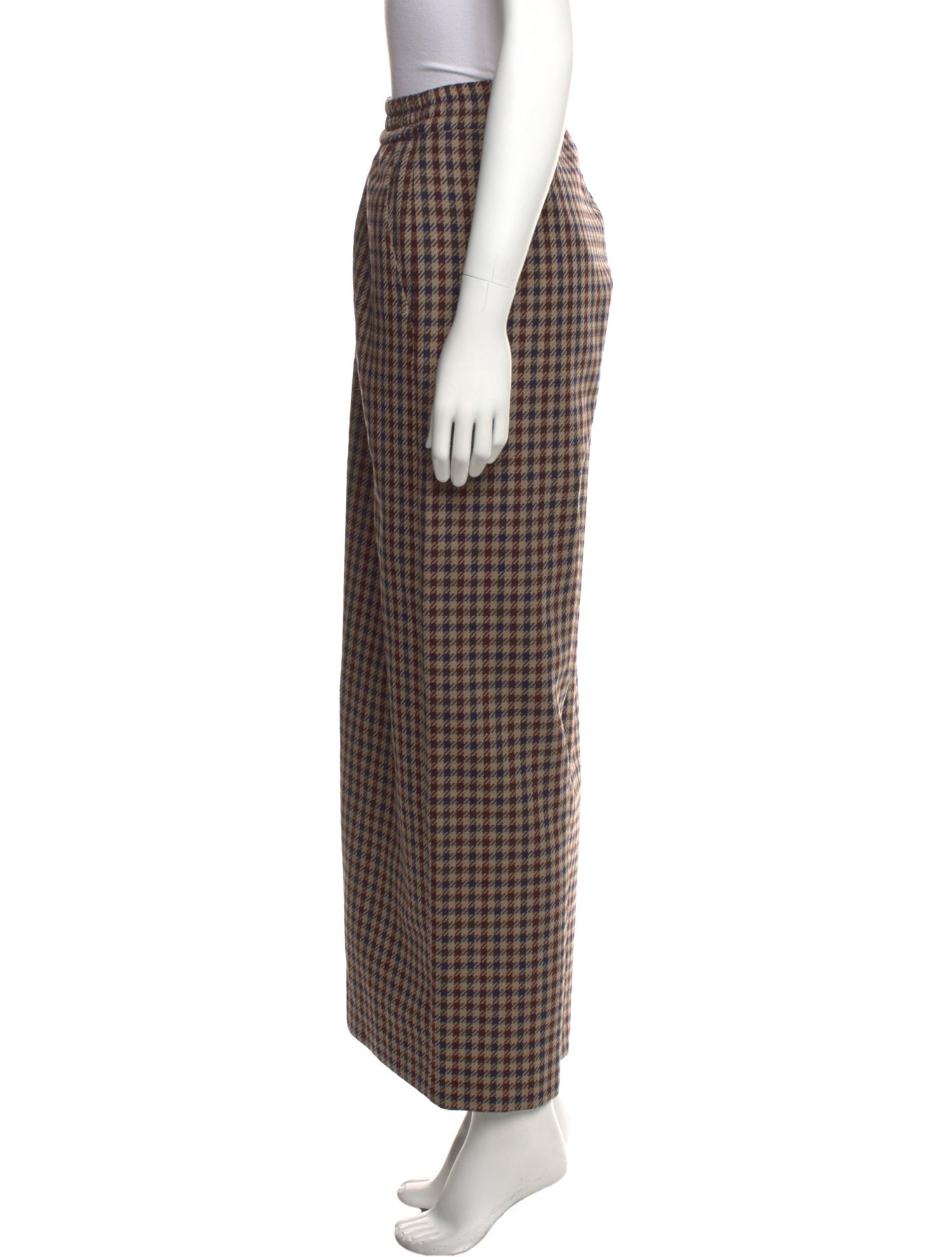 Weekend Max Mara Houndstooth Print Wide Leg Pants