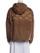 Weekend Max Mara Virgin Wool Plaid Print Down Jacket