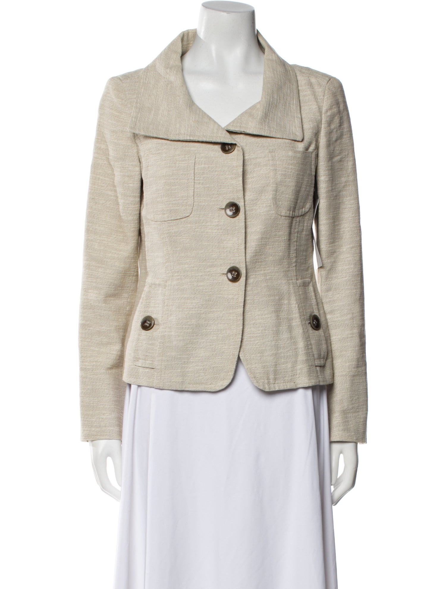 Weekend Max Mara Linen Tweed Pattern Blazer