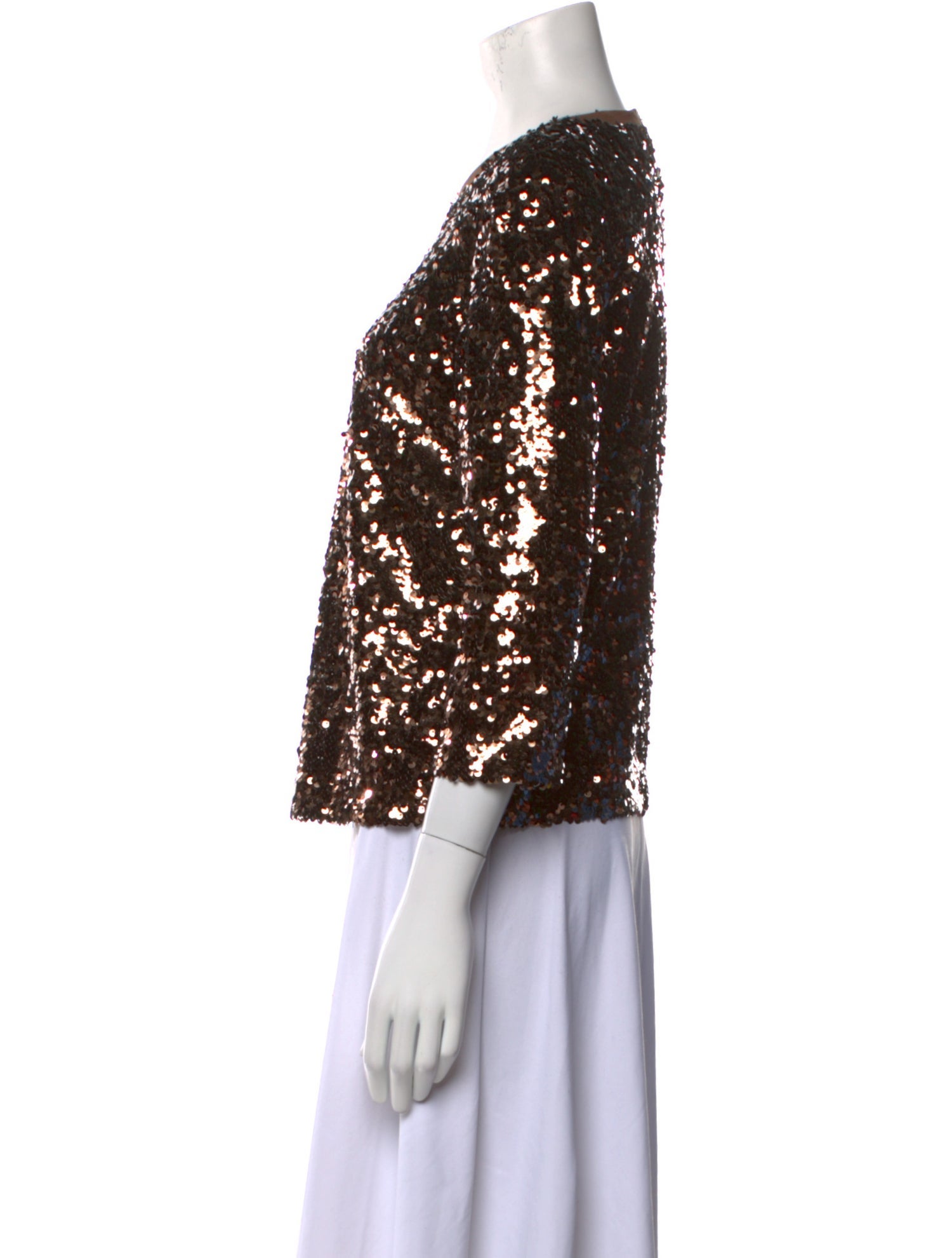 Weekend Max Mara Scoop Neck Three-Quarter Sleeve Blouse