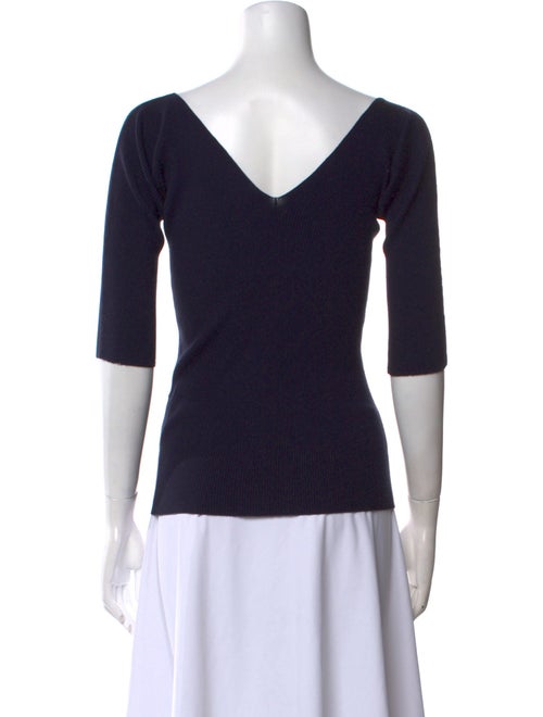 Weekend Max Mara V-Neck Three-Quarter Sleeve Top