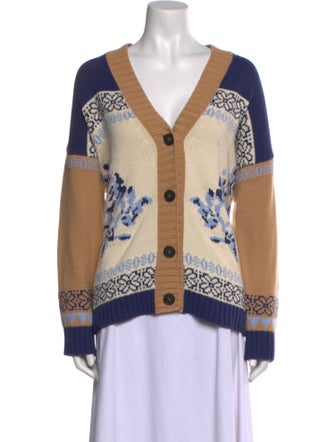 Weekend Max Mara Printed V-Neck Sweater