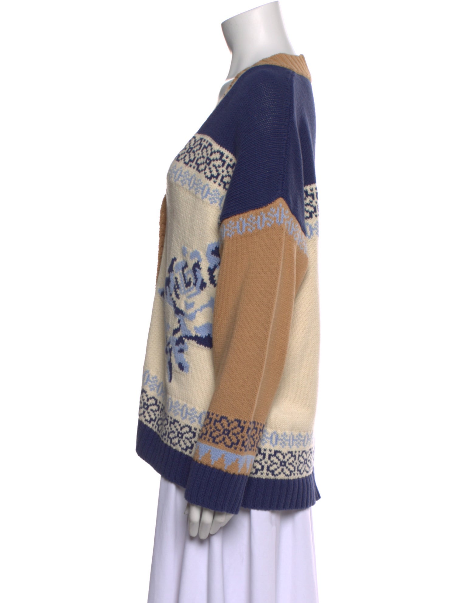 Weekend Max Mara Printed V-Neck Sweater