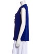 Weekend Max Mara Crew Neck Sleeveless Button-Up Top