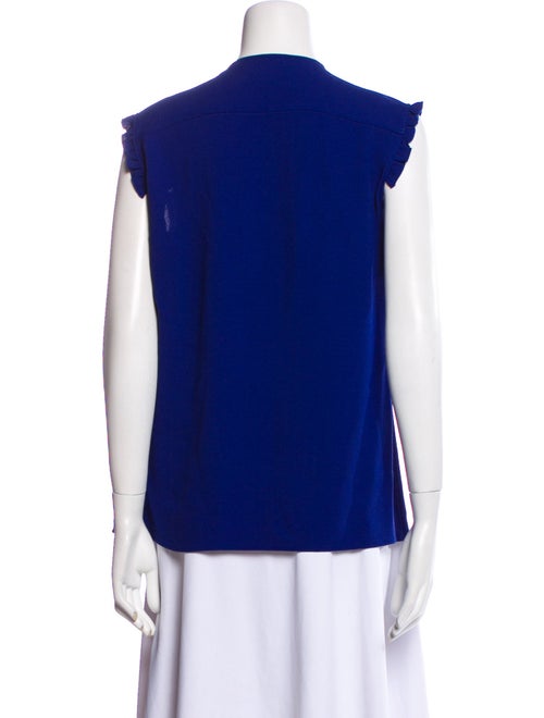 Weekend Max Mara Crew Neck Sleeveless Button-Up Top