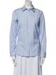 Weekend Max Mara Striped Long Sleeve Button-Up Top