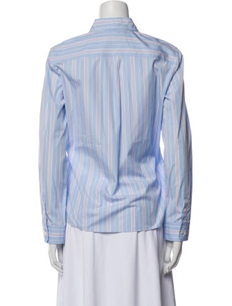 Weekend Max Mara Striped Long Sleeve Button-Up Top