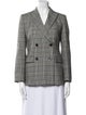Weekend Max Mara Virgin Wool Plaid Print Blazer
