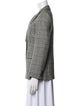 Weekend Max Mara Virgin Wool Plaid Print Blazer