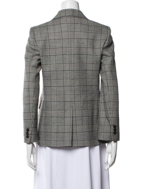 Weekend Max Mara Virgin Wool Plaid Print Blazer