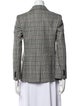 Weekend Max Mara Virgin Wool Plaid Print Blazer