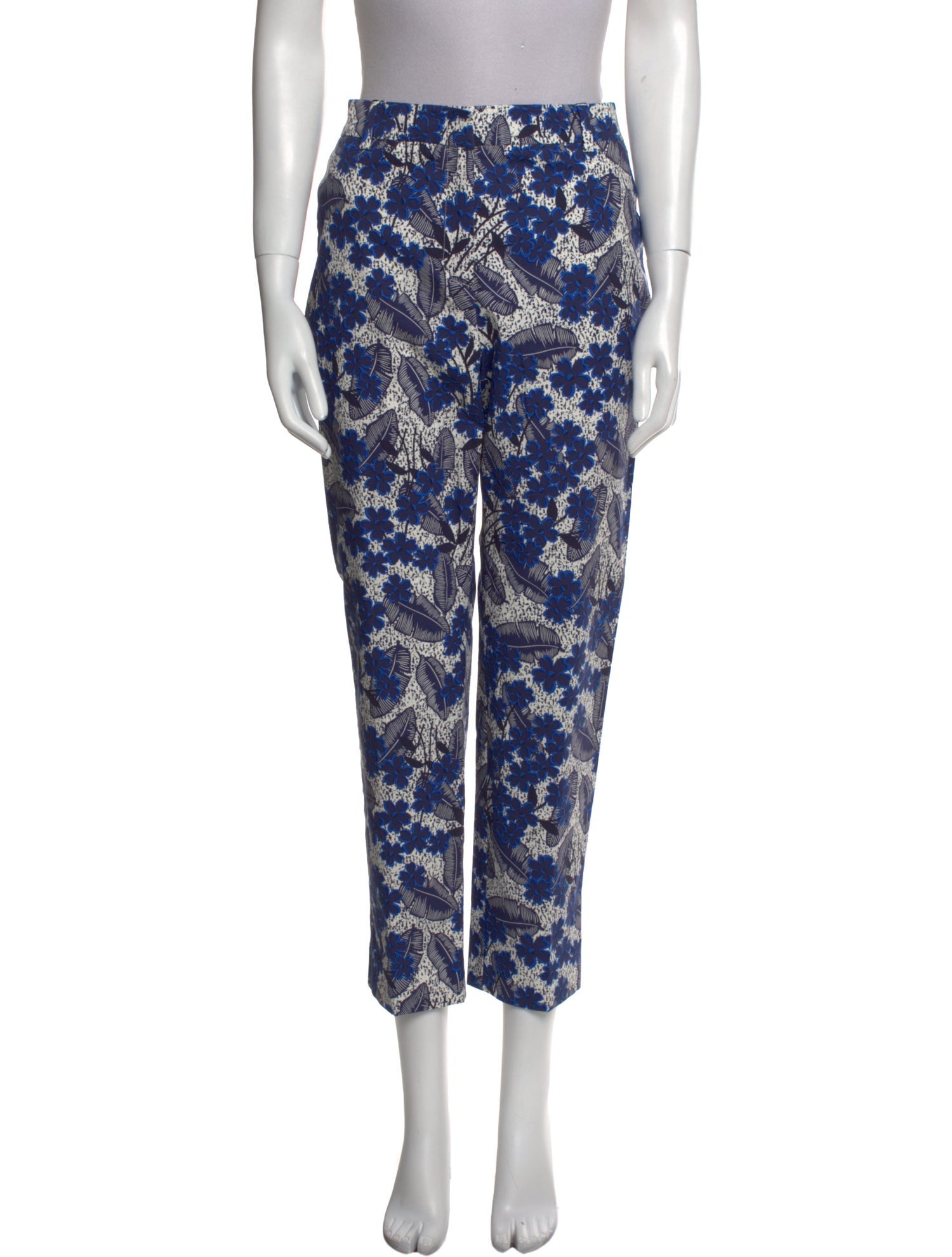 Weekend Max Mara Floral Print Straight Leg Pants w/ Tags