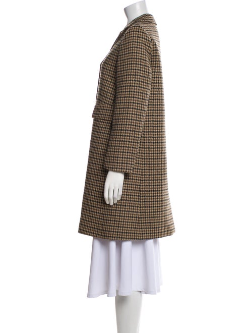 Weekend Max Mara Virgin Wool Plaid Print Peacoat