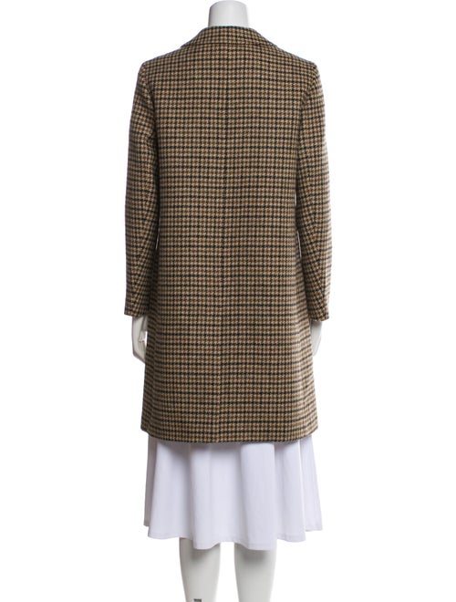 Weekend Max Mara Virgin Wool Plaid Print Peacoat