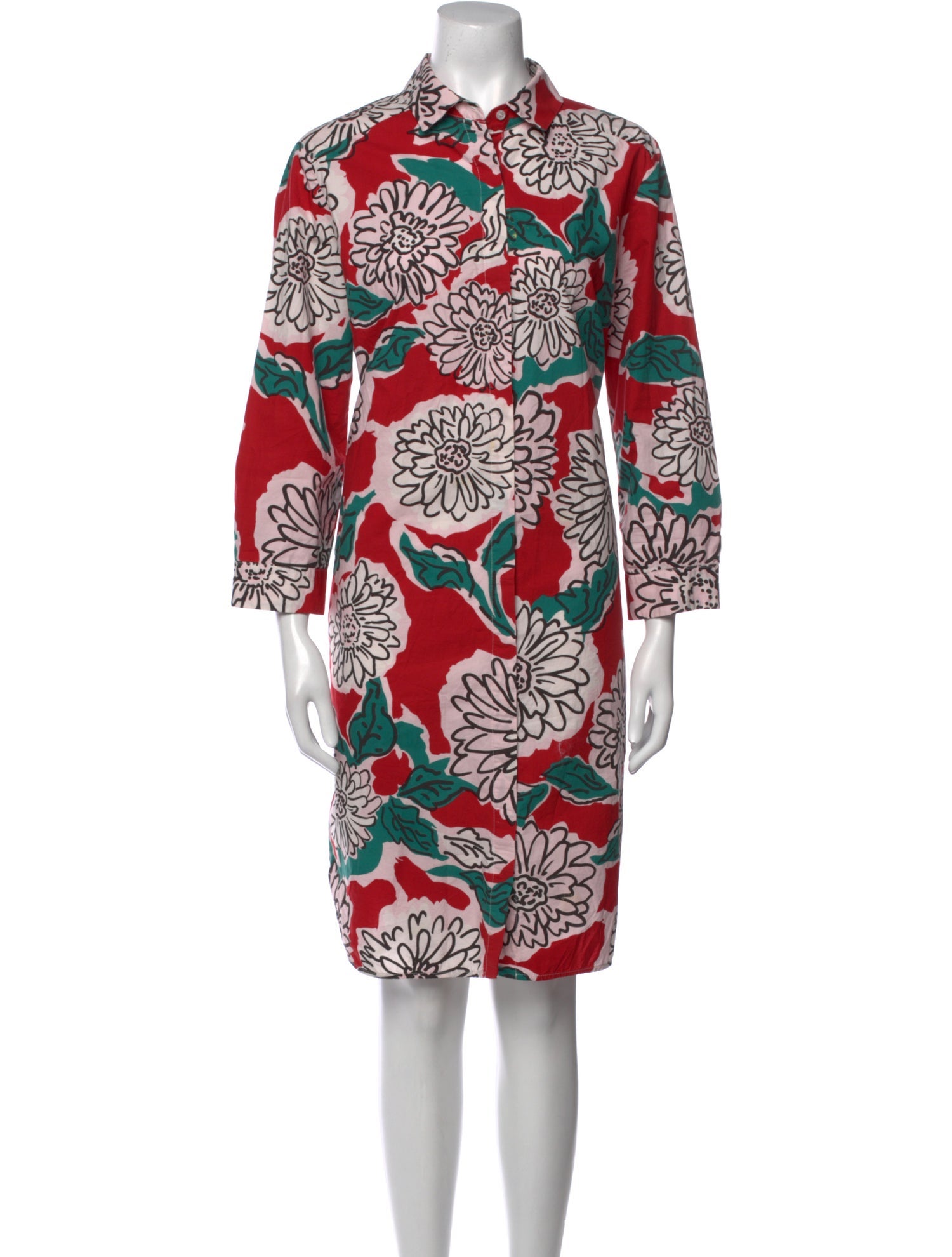 Weekend Max Mara Floral Print Knee-Length Dress