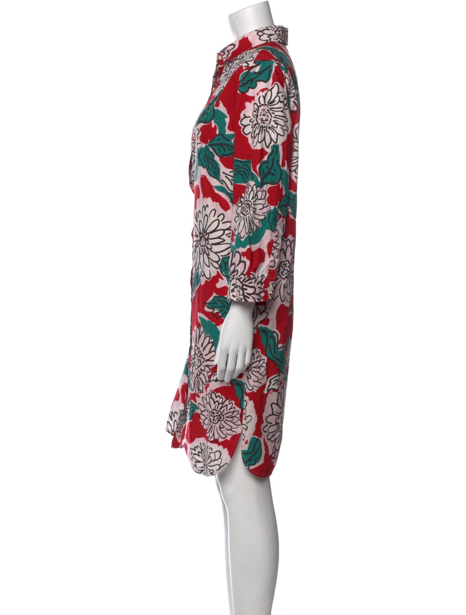 Weekend Max Mara Floral Print Knee-Length Dress