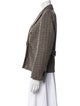 Weekend Max Mara Virgin Wool Plaid Print Blazer