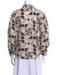 Weekend Max Mara Printed Three-Quarter Sleeve Button-Up Top