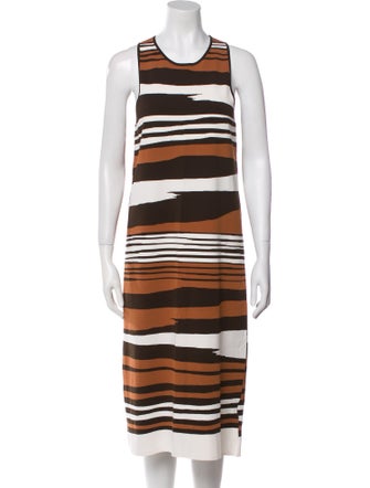 Weekend Max Mara Striped Midi Length Dress