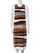 Weekend Max Mara Striped Midi Length Dress
