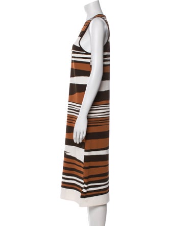 Weekend Max Mara Striped Midi Length Dress
