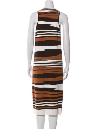 Weekend Max Mara Striped Midi Length Dress