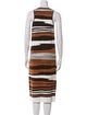 Weekend Max Mara Striped Midi Length Dress