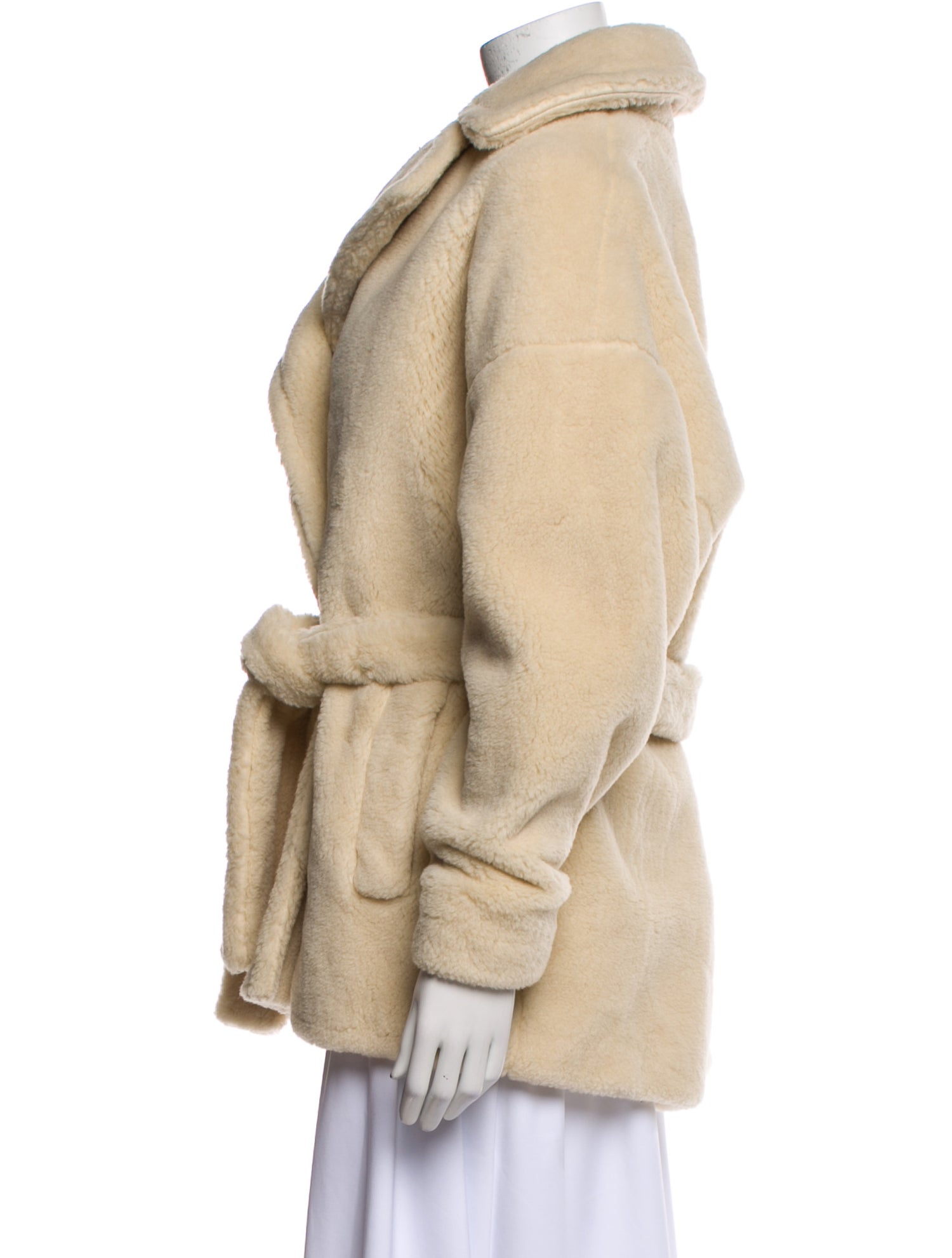 Weekend Max Mara Virgin Wool Faux Fur Coat w/ Tags