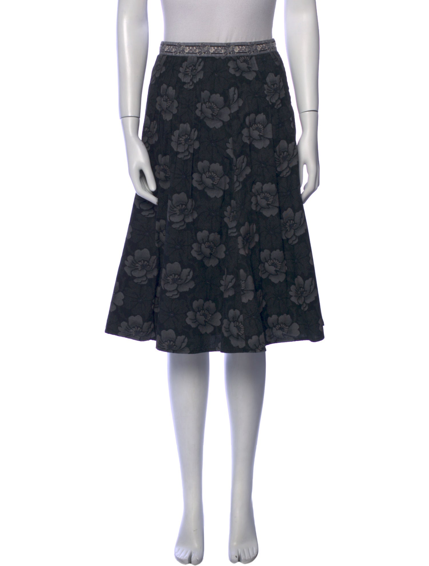 Weekend Max Mara Floral Print Knee-Length Skirt