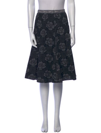 Weekend Max Mara Floral Print Knee-Length Skirt