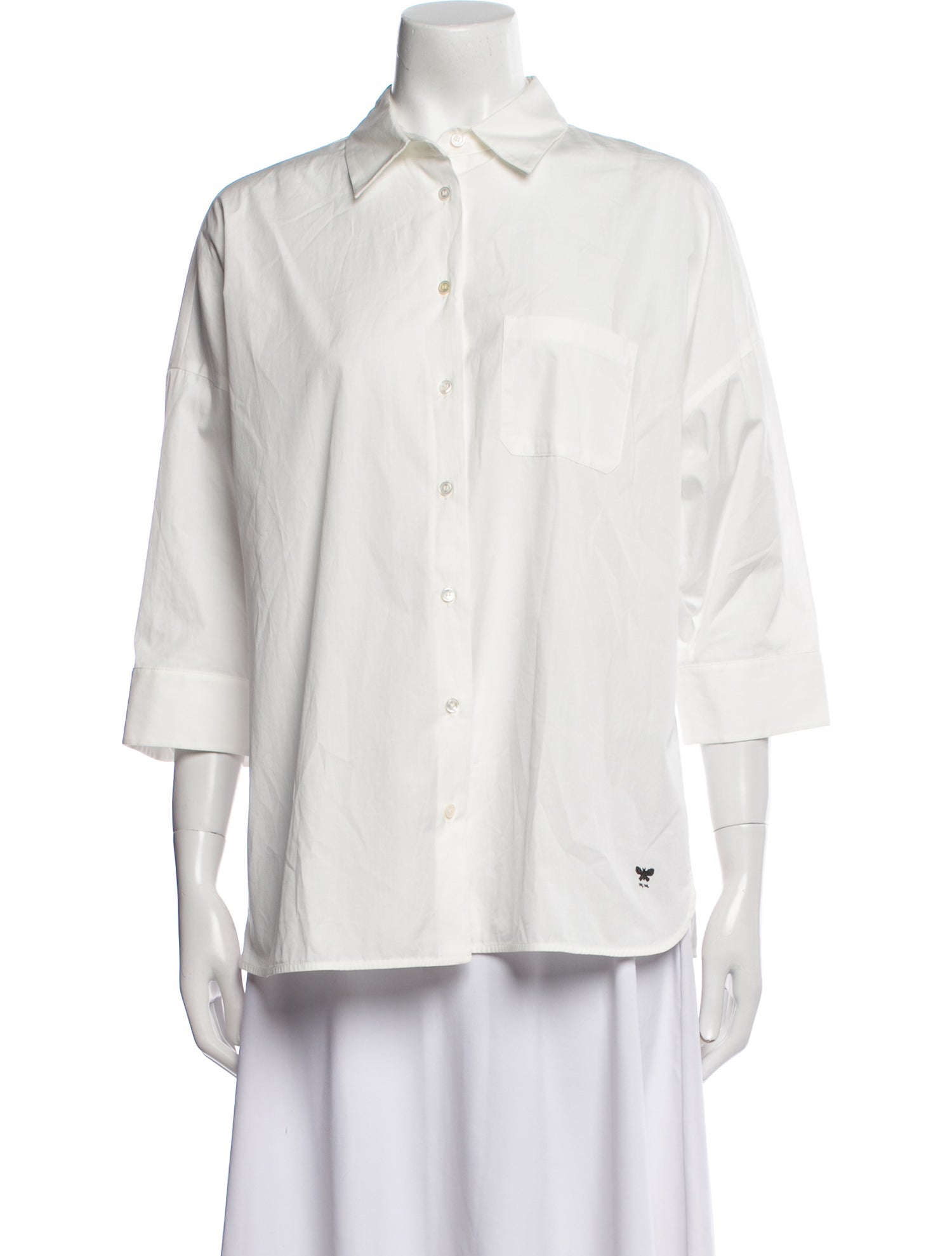 Weekend Max Mara Three-Quarter Sleeve Button-Up Top