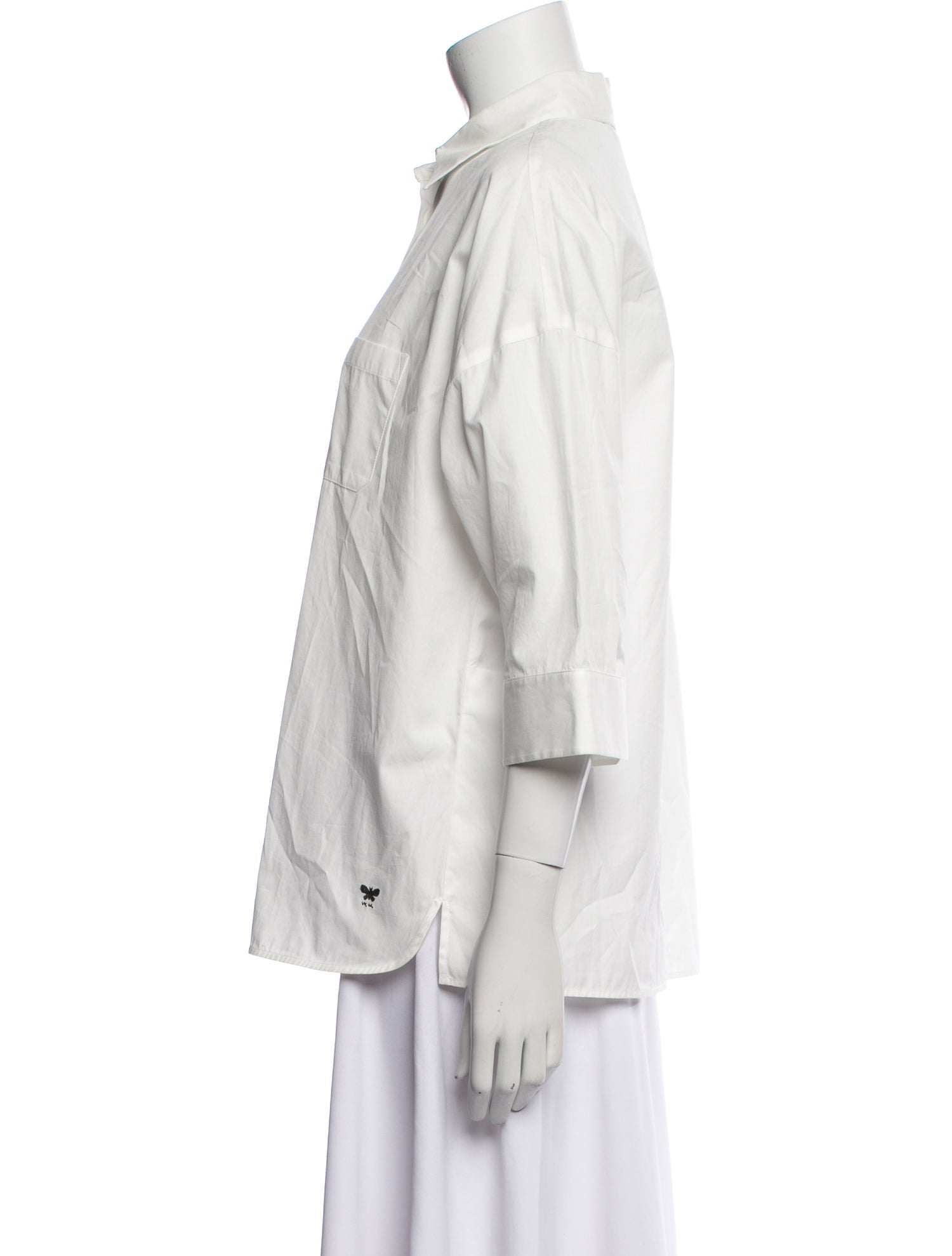 Weekend Max Mara Three-Quarter Sleeve Button-Up Top