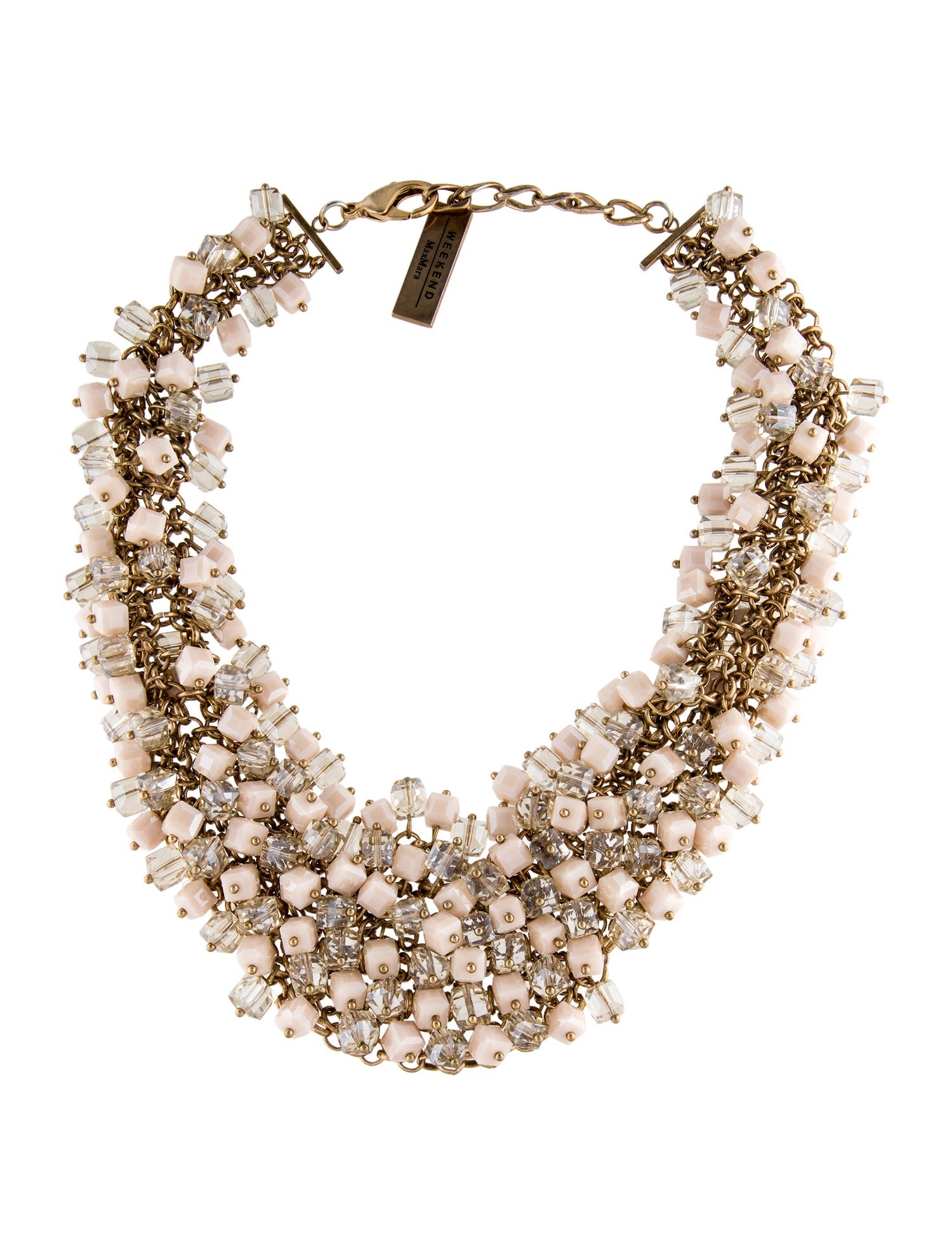 Weekend Max Mara Resin & Chain Collar Necklace